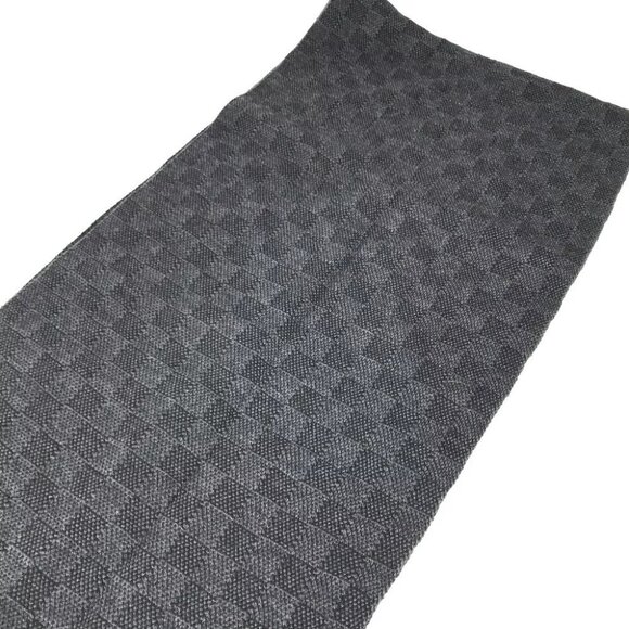 LOUIS VUITTON Damier Graphite Echarpes petit Damier Scarf Black/gray - Picture 11 of 14